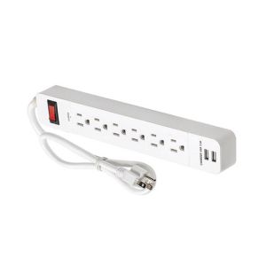 Buy cheap 6 outlet Power Strip and Extension Socket With 15A Circuit Breaker Surger Protector 2USB from wholesalers