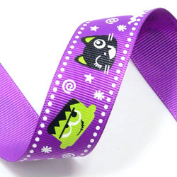 Buy cheap 25mm 1 inch DIY party decoration tape cartoon Pattern Halloween Holiday Grosgrain printed ribbon from wholesalers