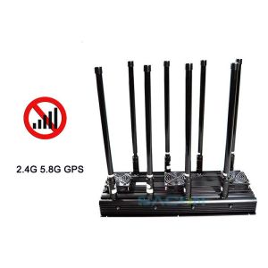 Buy cheap 150w Powerful UAV Drone Signal Jammer 8 Antennas Portable AC Adapter Power Supply from wholesalers