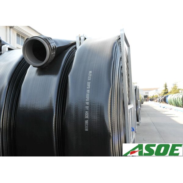 Quality Polyurethane Covered Tpu Layflat Hose 8 Inch 215 Psi Puncture Resistant for sale
