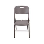 Buy cheap Rustproof Rattan Plastic Fold Up Chairs Powder Coated Steel 5.0cm Thickness from wholesalers