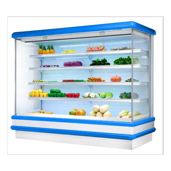 Quality Led Light Multideck Open Chiller Cabinet For Fresh Fruit And Vegetable for sale