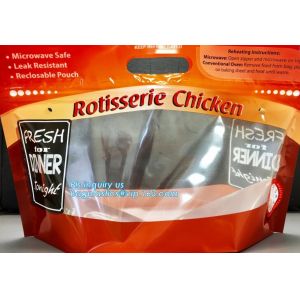 Buy cheap Anti Fog Function Plastic Zipper Roasted Chicken Packaging Bag, slide zipper hot chicken bags/ roasted chicken plastic p from wholesalers