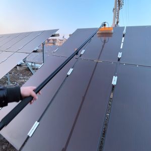 Buy cheap Max Unfold Size 9.0m Solar Panel Cleaning Brush with Manual Spray and Telescopic Handle from wholesalers