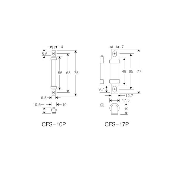 AC240V DC150V Bolt Connected Fast Speed Fuses with 5A 50A 100A 160A 200A 300A 400A 500A 600A 700A 800A 900A