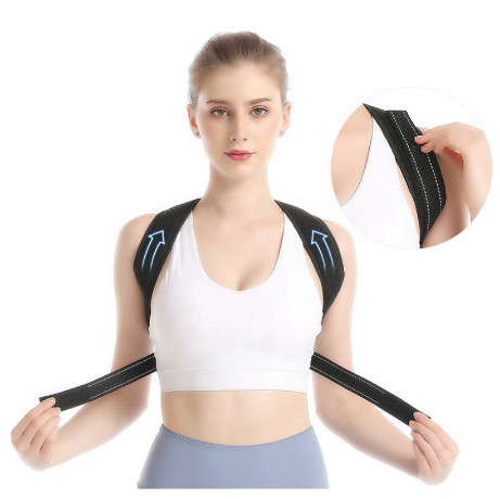 Quality Wholesale Custom Logo Neoprene Adjustable Shoulder Support Body Humpback Brace Back Posture Corrector For Men And Women for sale