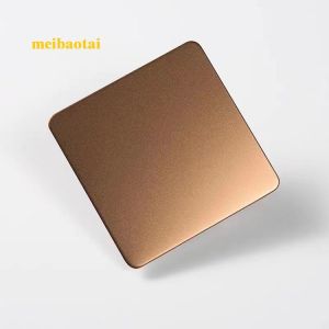 China Rose Gold PVD Color Coating Standblast Stainless Steel Sheet Decoration Plate on sale