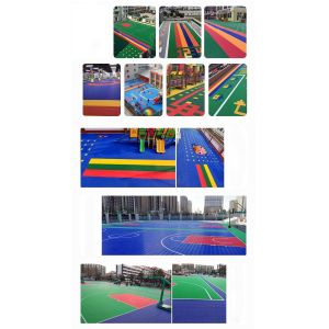 Kindergarten Plastic Sports Floor Mat with Suspended Flooring in Customized