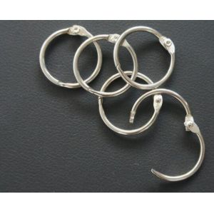 Buy cheap Pvc Tube Package Metal nickel 38mm(1-1/2")loose leaf ring book binding ring hinged snap ring from wholesalers