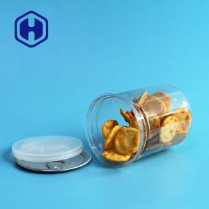 Buy cheap Cashew Biscuits Canned Food Eoe Plastic PET Can Transparent With Aluminum Lid 335ml from wholesalers