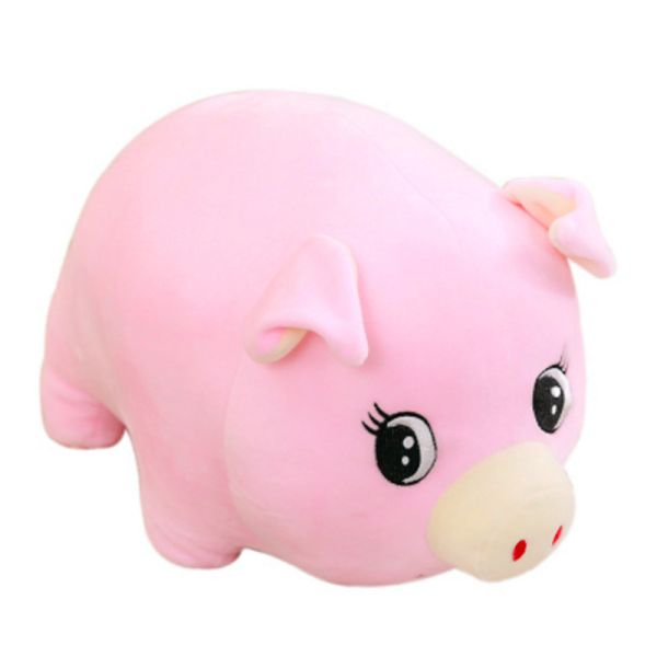 Quality 30cm Polyester Pink Yellow Pig Stuffed Plush Toys Large Pet Sleep Pillow for sale