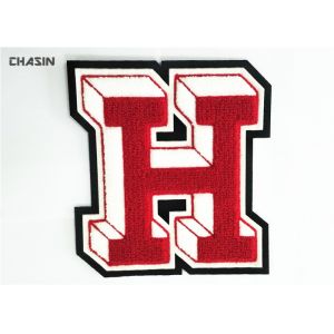 Buy cheap Handmade H  Letterman Patches  College Jacket Embroidery Chenille Greek Letters from wholesalers