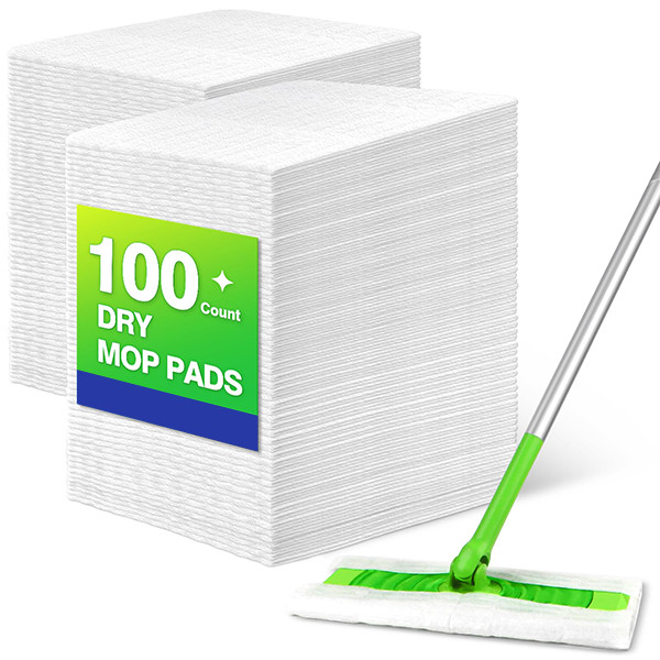 100 Count Extra Thick Disposable Mop Pads Dry Sweeping Pad Customized