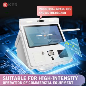 Buy cheap Hotel Check In Passport Scanner Kiosk Android Self Service Check In And Check Out Terminal Self Service Terminal from wholesalers