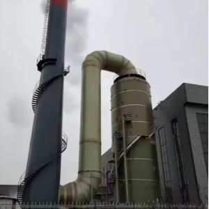 Buy cheap Long Service Life Waste Gas Desulfurization Tower FRP GRP Washing Dust Tower from wholesalers