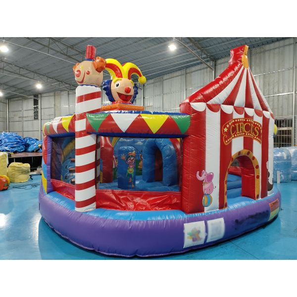Inflatable Castle Inflatable Bounce House With Slides Clown Circus Inflatable Combo For Party For Kids