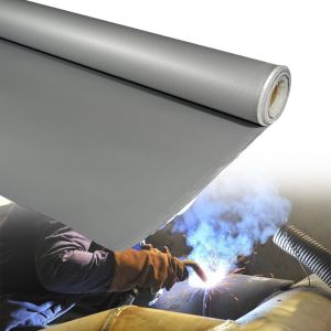 Buy cheap Fire Resistant Barrier Silicone Coated Fiberglass Fabric with Temperature Resistance -50°C to 500°C 400 g/sqm Weight and 0.3 mm Thickness from wholesalers