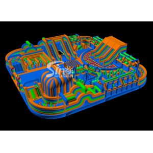 Buy cheap 35x35m kids N adults giant inflatable theme park with pop obstacle courses inside from China inflatables factory from wholesalers