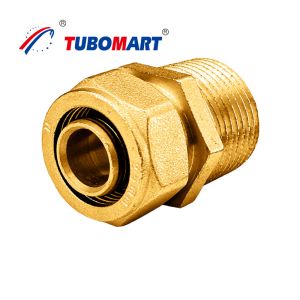 Buy cheap 12mm Compression Pex Fittings Chrome Plated Compression Brass Fitting from wholesalers