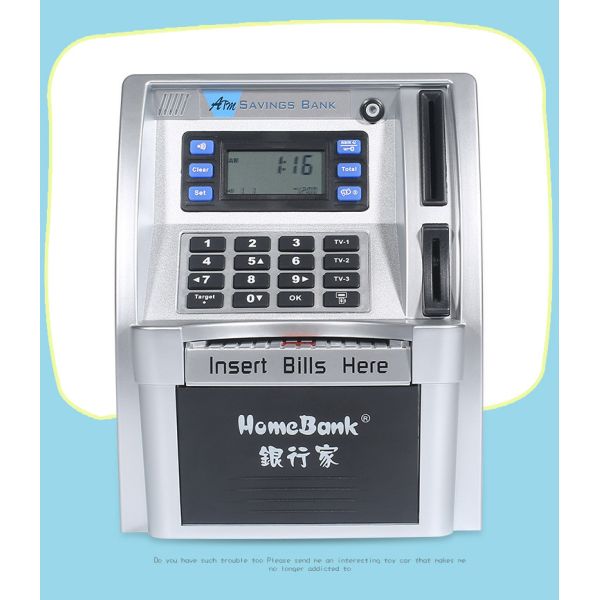 Quality KIDS LOVELY HOT SALE ON AMAZON PASSWORD PIGGY BANK ABS PINK OR SILVER COLOR DIGITAL COUNTING MONEY BANK SAFES for sale