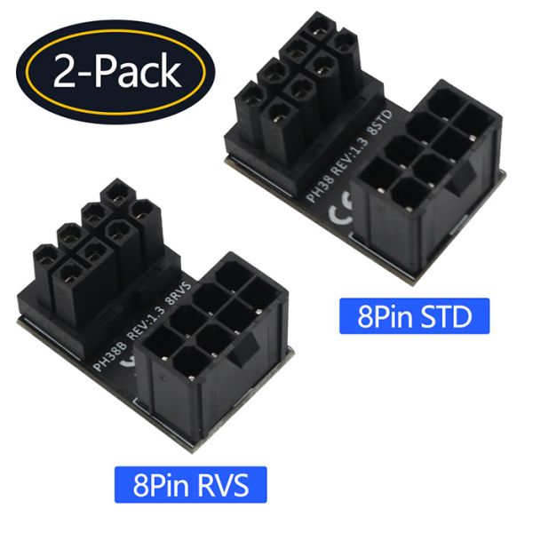 Buy cheap ATX 8Pin Female To 8pin Male 180 Degree Angled Adapter For Desktops Graphics Card from wholesalers