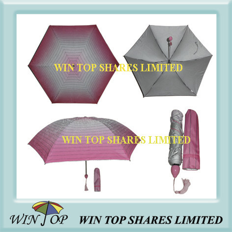 Quality Super Mini 3 Folding Anti UV Pocket Sun Umbrella for sale