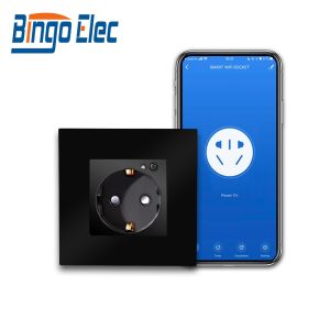 Buy cheap Bingoelec Smart Socket In-Wall Outlet Voice Control Google IFTTT Alexa With On/ Off Butto from wholesalers