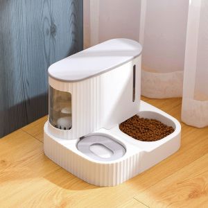 Automatic Water Feeding Cat Double Bowl Prevent Upsetting