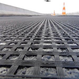 Road Soil Stabilizer Uniaxial Geogrid 5m Width 50KN/M Tensile Strength Durable