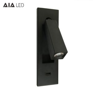 Buy cheap IP20 adjustable angle square bedside wall light/indoor led reading wall lamp headboard wall light from wholesalers