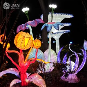 Handcrafted Artificial Flower Lantern - Waterproof Exotic Flower Design for