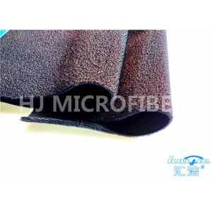 Adhesive Black Industrial Hook & Loop Fabric / Nylon Loop Fabric