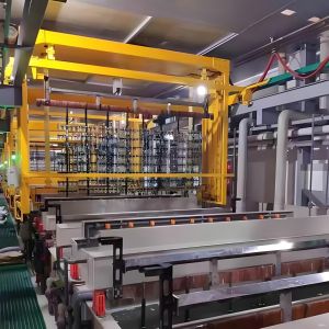 Buy cheap High-Efficiency Gantry Automatic Anodizing Line with 3 Gantry Single-Arm Double-Hook Cranes and 21 Process Tanks for Aluminum Parts Surface Treatment product