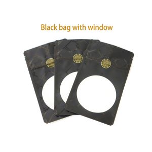 Buy cheap Customizable Matte Black Childproof Mylar Pouches with Clear Window from wholesalers