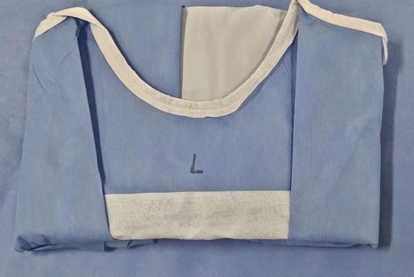 Buy cheap Breathable Anti Blood Disposable Examination Gowns With Hook Loop Fastener from wholesalers