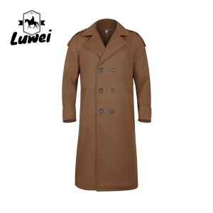 Buy cheap Winter Outerwear Classictrench Breasted Plaid Utility Long Trench Coat Slim Fit Single Long Breasted Men Jacket from wholesalers