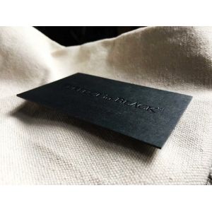 Buy cheap Fine Workmanship Black Business Card With Black Foil Hot Stamping Logo from wholesalers