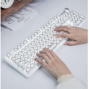 Ergonomic Mechanical PC Keyboard RGB Computer Keyboard Cool High Durability