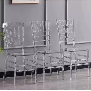 Contemporary Stackable Chiavari Chairs PC Plastic Crystal Chiavari Chairs