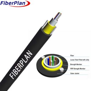 China Light Weight Central Loose Tube Fiber Optic Cable With Two FRP Strengthen GYFXTY on sale