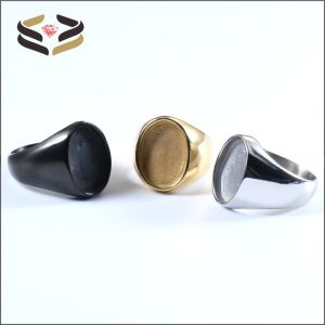 Buy cheap Geometric Pattern Stainless Steel Blank Wedding Band Rings With Plating Custom from wholesalers