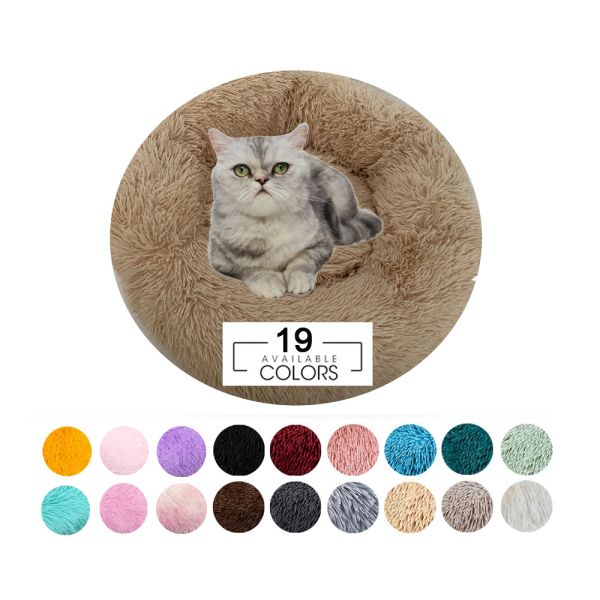 Quality Rainbow Donut Cuddler Pet Calming Beds 100CM For Small Dogs Cats Ventilated for sale