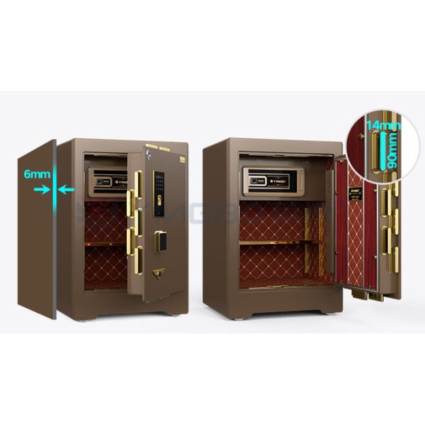 Dual Alarm Solid Steel Commercial Safe Box Bank Grade Biometric Fingerprint Lock 4 open ways