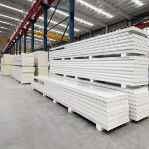 Buy cheap 50mm Fire Retardant PU Sandwich Panels With Polyurethane Foam from wholesalers