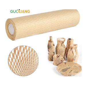 Buy cheap Recyclable Custom Size Honeycomb Packaging Paper Black Honeycomb Cushion Paper Roll Honeycomb Kraft Paper from wholesalers
