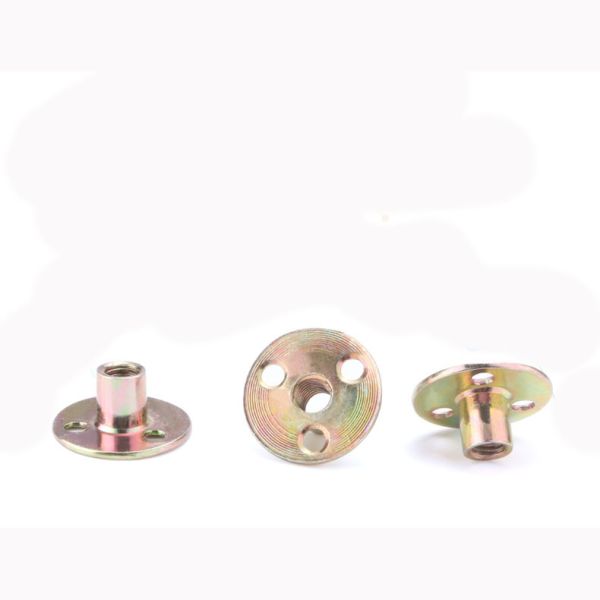 Buy cheap Colour Zinc Three Hole Round Nut Lock Tee Nut M6 M8 M10 Three Hole Round Base Lock Nut from wholesalers