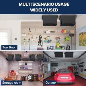 Buy cheap Overhead Storage Bin Rack for 4 Bins Garage Ceiling Rail Storage Bin Ceiling Rails Garage Ceiling Storage Racks from wholesalers