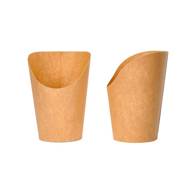 Kraft Paper French Fries Cup Fast Food Packaging Container Fried Snack Takeaway
