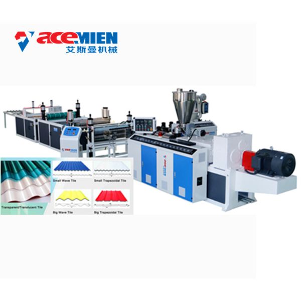 Quality Glazed Recycle Pvc Trapezoid Plastic Roof Making Machine for sale
