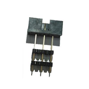 2.54 Pitch Box Header Connector add housing H=2.5 PA9T black matting with 5212